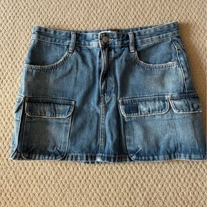 Zara cargo denim skirt